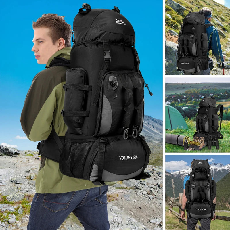 90L Waterproof Hiking & Camping Backpack – Large Outdoor Trekking Rucksack