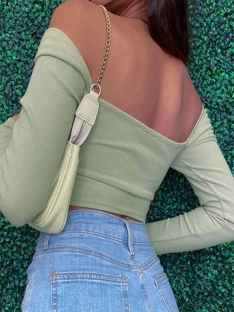 VibeCut – Hollow-Out Backless Ribbed Crop Top