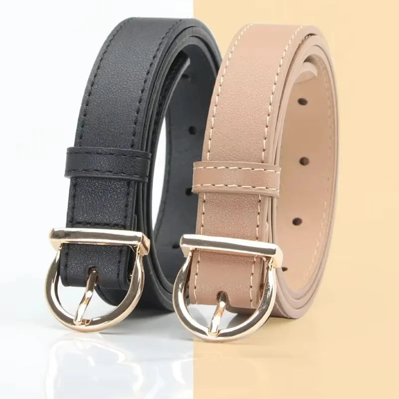 Women’s Slim PU Leather Belt – Fashion Pin Buckle for Jeans & Dresses