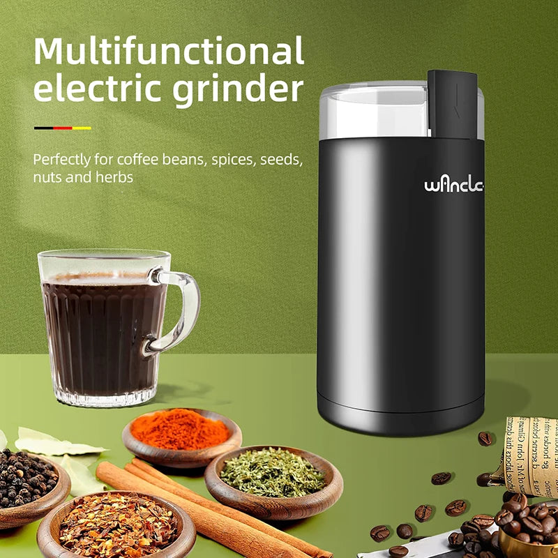 200W High-Power Coffee Grinder – Multifunction Bean Grinder for Home Use (220V/120V)