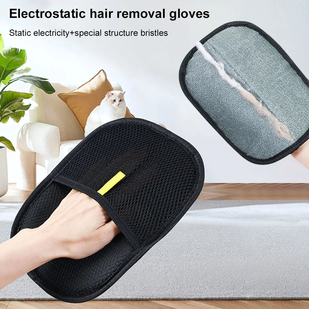 Pet Grooming Deshedding Glove – Brush Glove for Dogs, Cats & Rabbits (All Hair Types)