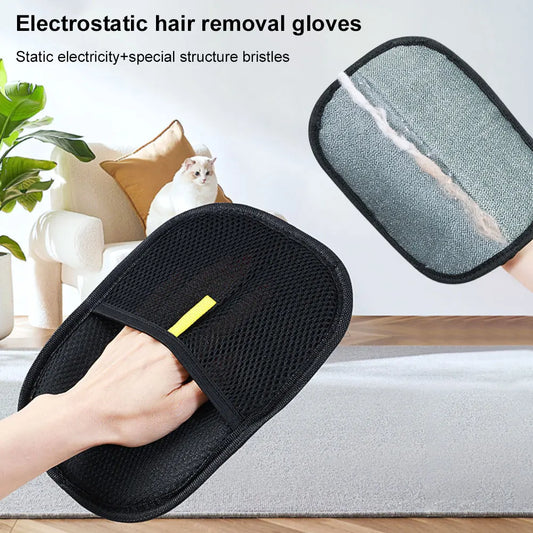 Pet Grooming Deshedding Glove – Brush Glove for Dogs, Cats & Rabbits (All Hair Types)