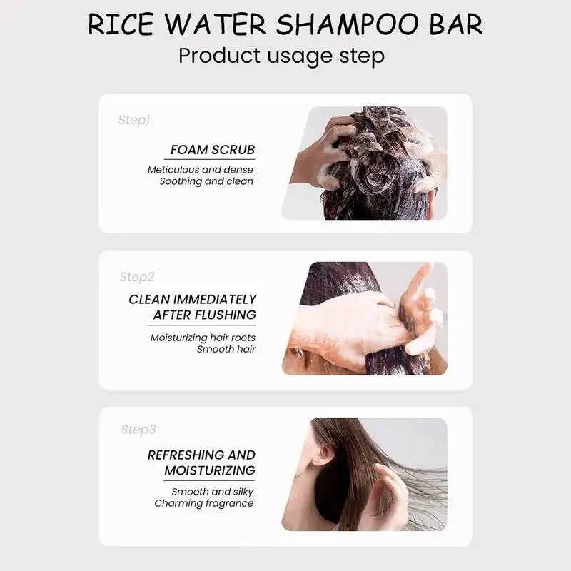 Rice Shampoo Bar – Organic Hair Growth & Nourishing Soap