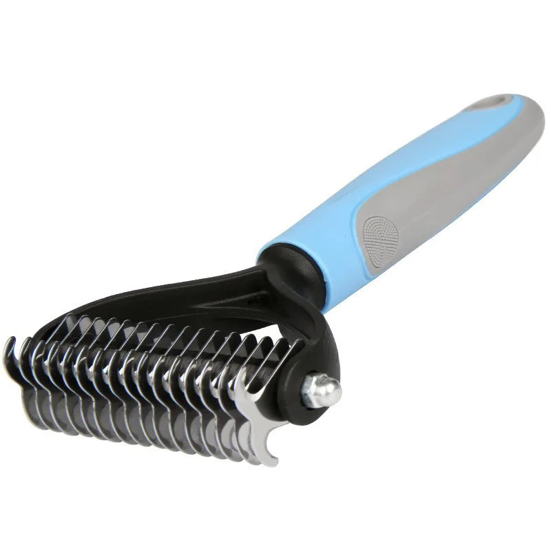 Professional Pet Shedding Brush – Hair Remover & Knot Cutter for Dogs & Cats