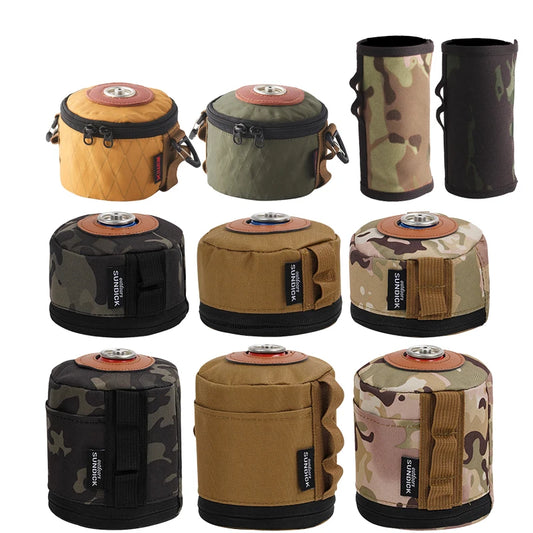 Camping Gas Canister Protective Cover – Cotton Linen Anti-Fall Storage Sleeve