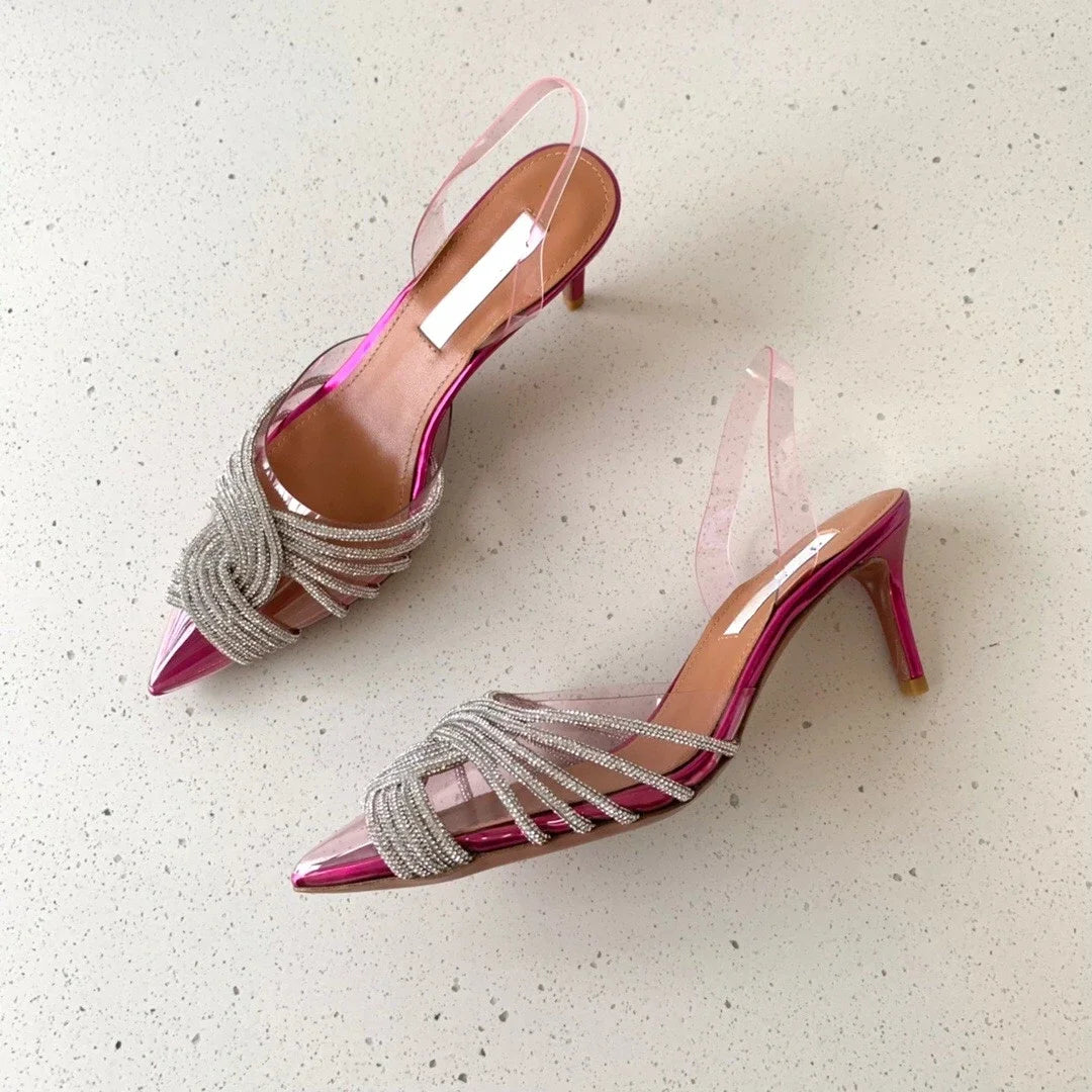 SunshineGlow 2025 – Rhinestone Sunflower Transparent Sandals
