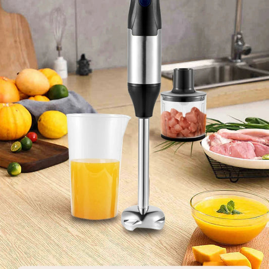 1000W Hand Immersion Blender – 4-in-1 Stick Mixer with Beaker, Chopper & Whisk