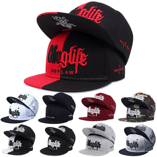 Thug Life Embroidered Snapback Cap – Adjustable Hip-Hop Baseball Hat for Adults