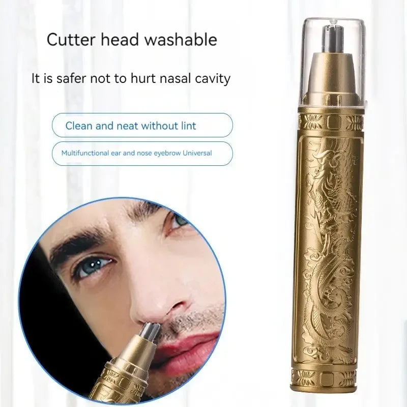 GoldTrim Duo – Dragon & Phoenix Nose Hair Trimmer (Unisex)