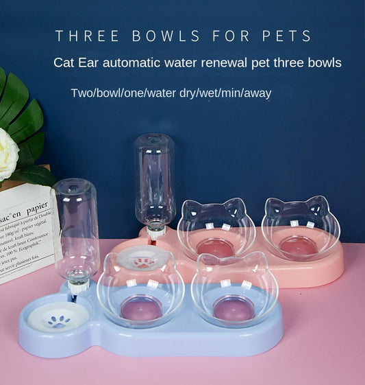 Elevated Double Bowl Feeder – Raised Feeding Station for Cats & Dogs
