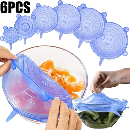 Silicone Lids – Reusable Airtight Stretch Covers (6pcs)