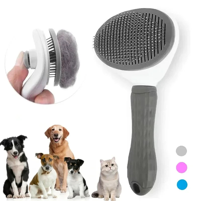 Self-Cleaning Pet Grooming Brush – Hair Remover Comb for Dogs & Cats