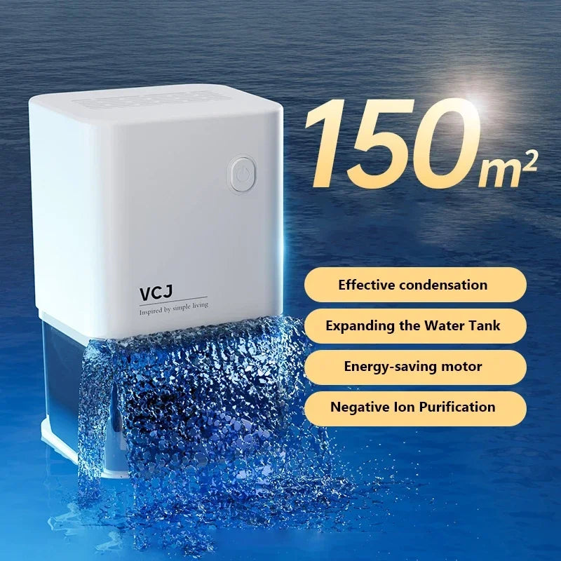 500ml Silent Dehumidifier – Air Dryer & Deodorizer for Home, Office, Bedroom (EU Plug)