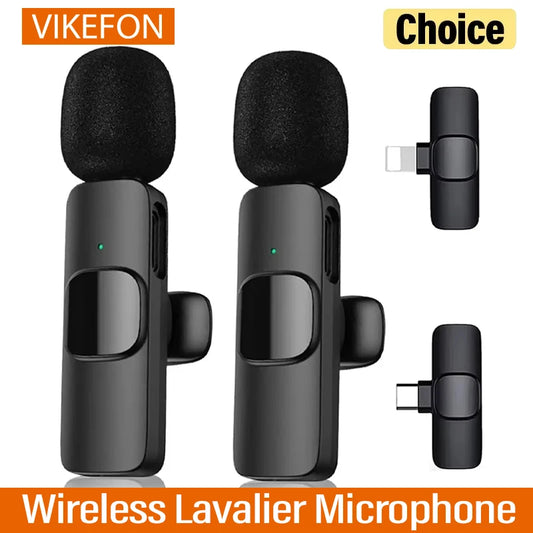 Wireless Lavalier Microphone – Noise-Canceling Mic for iPhone & Android, Ideal for Live Streaming & Content Creation