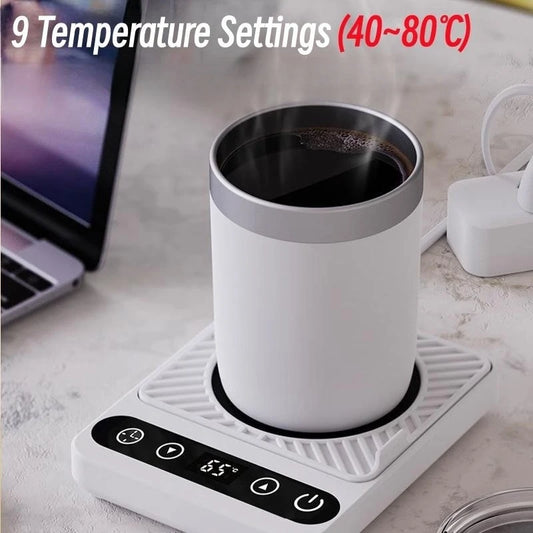 Electric Coffee Mug Warmer – 9-Temp Settings with Timer & Auto Shut-Off for Home & Office