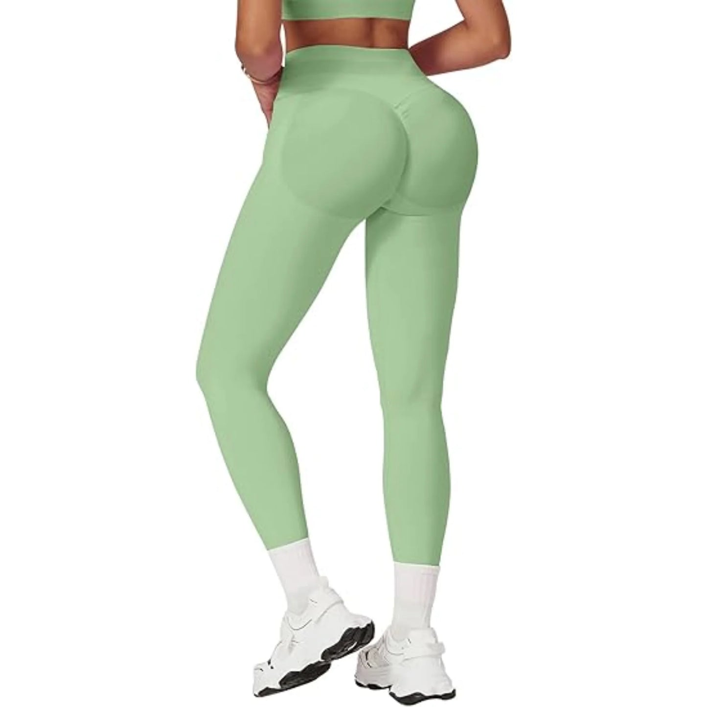 Summer Women’s High-Waist Peach Butt Gym Yoga Pants – Tight-Fitting Solid Color Leggings