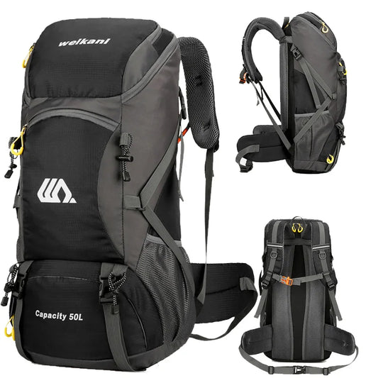 50L Waterproof Travel Backpack – Hiking & Camping Rucksack for Men