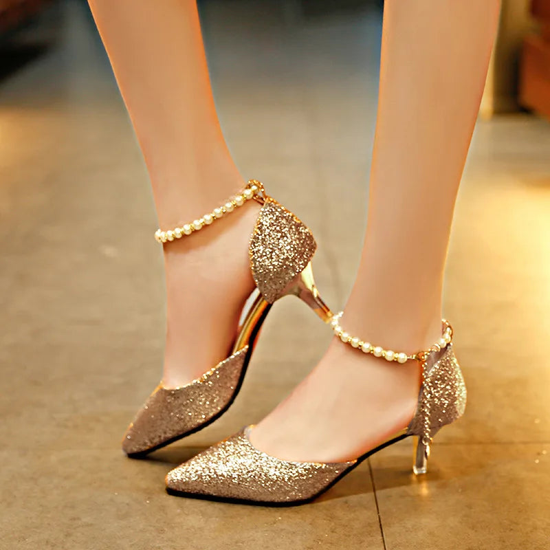 EleganceTrend – Pointed Toe Bridal Pumps