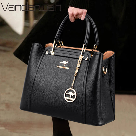 TriLuxe – 2025 3-Layer Large Capacity Leather Shoulder Bag