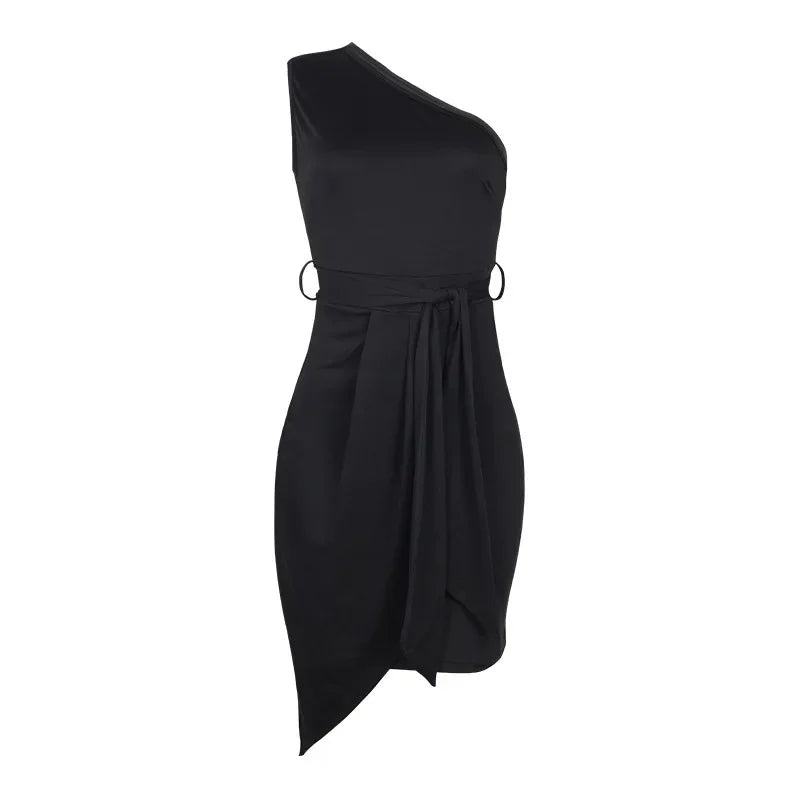 Soleé – Sleek Summer Crossbody Dress with Tie Detail