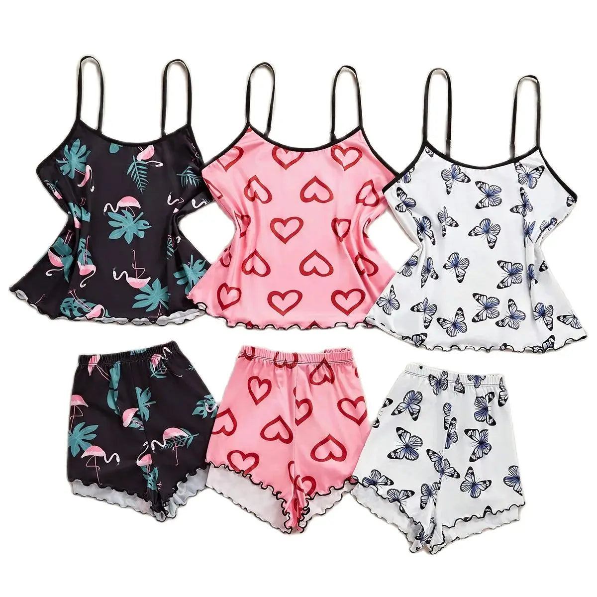 ButterSoft – Butterfly Print Cami & Shorts Pajama Set