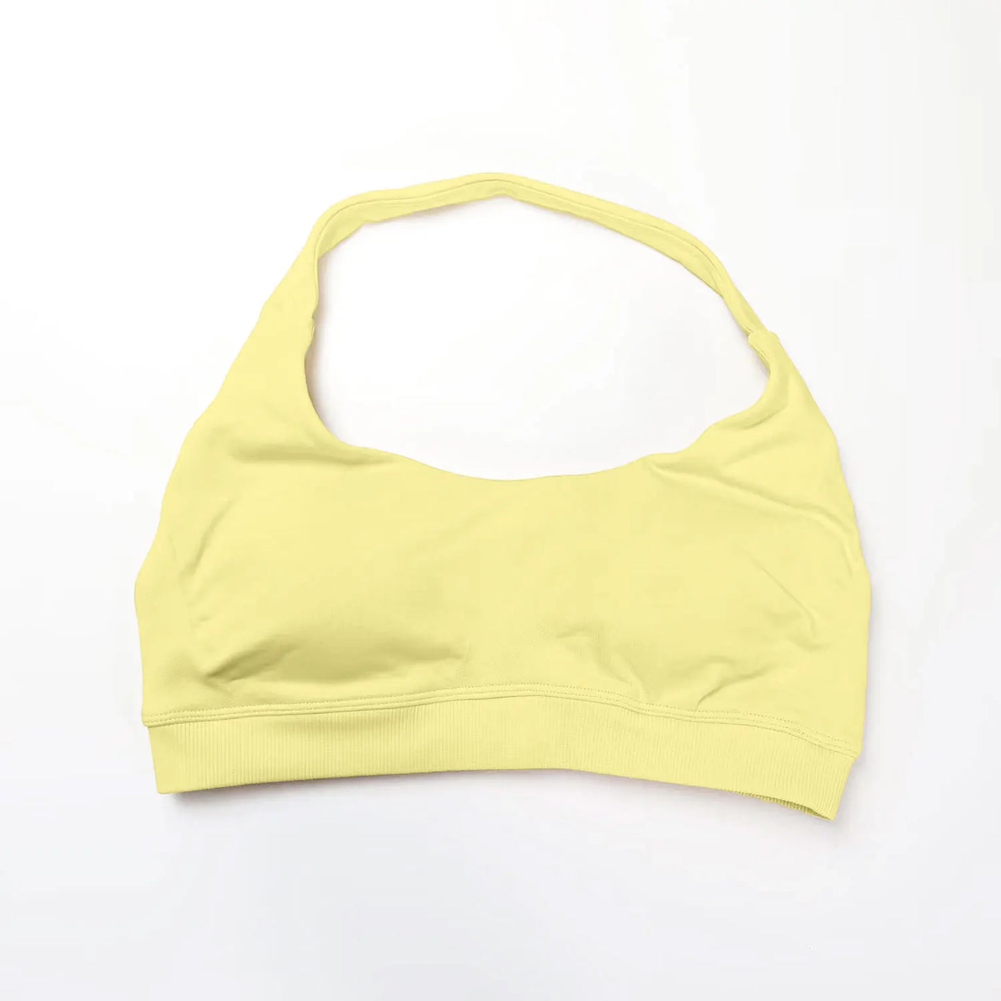 NCLAGEN Impact High-Support Seamless Sports Bra – Push-Up Halter Top with Open Back