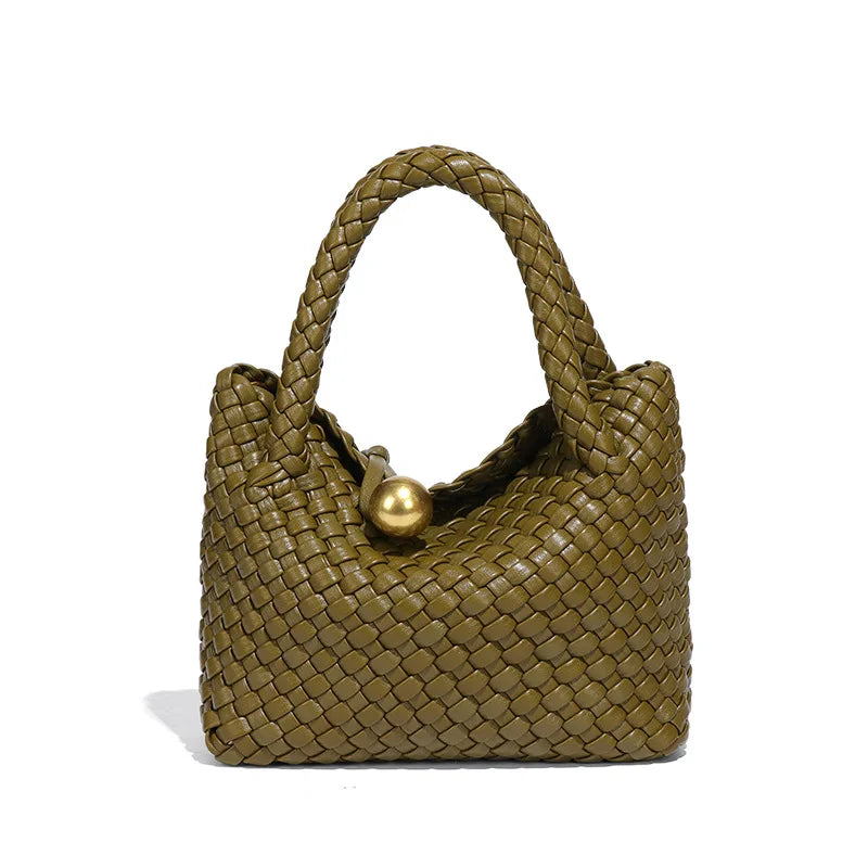WeaveCharm – Vegan Leather Woven Crossbody Tote Bag