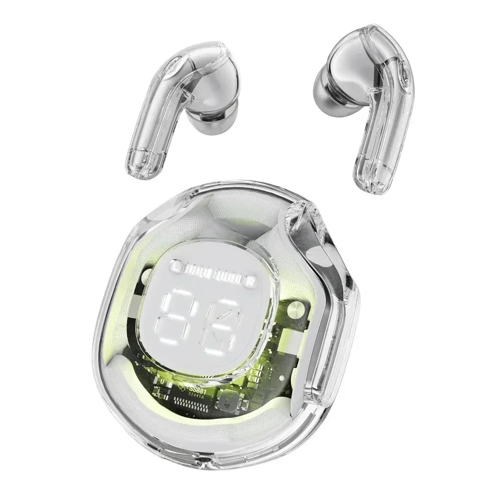 T8 PRO – Transparent TWS Earbuds with LED Display