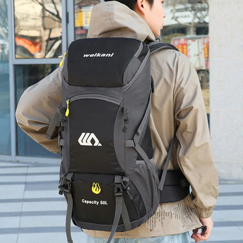 50L Waterproof Travel Backpack – Hiking & Camping Rucksack for Men