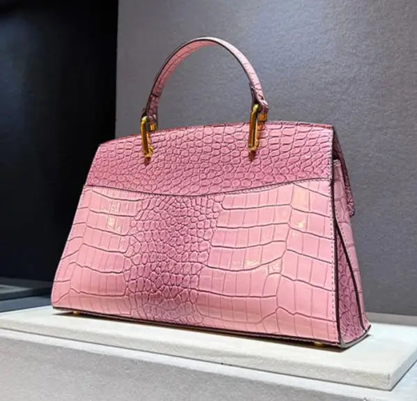 Crocelle – Luxury Croc-Pattern Shell Shoulder Bag