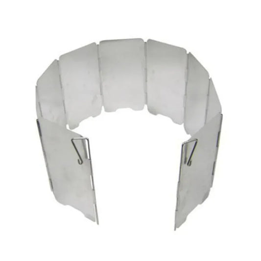 9-Plate Foldable Camping Stove Windshield – Aluminum Alloy Windproof Screen