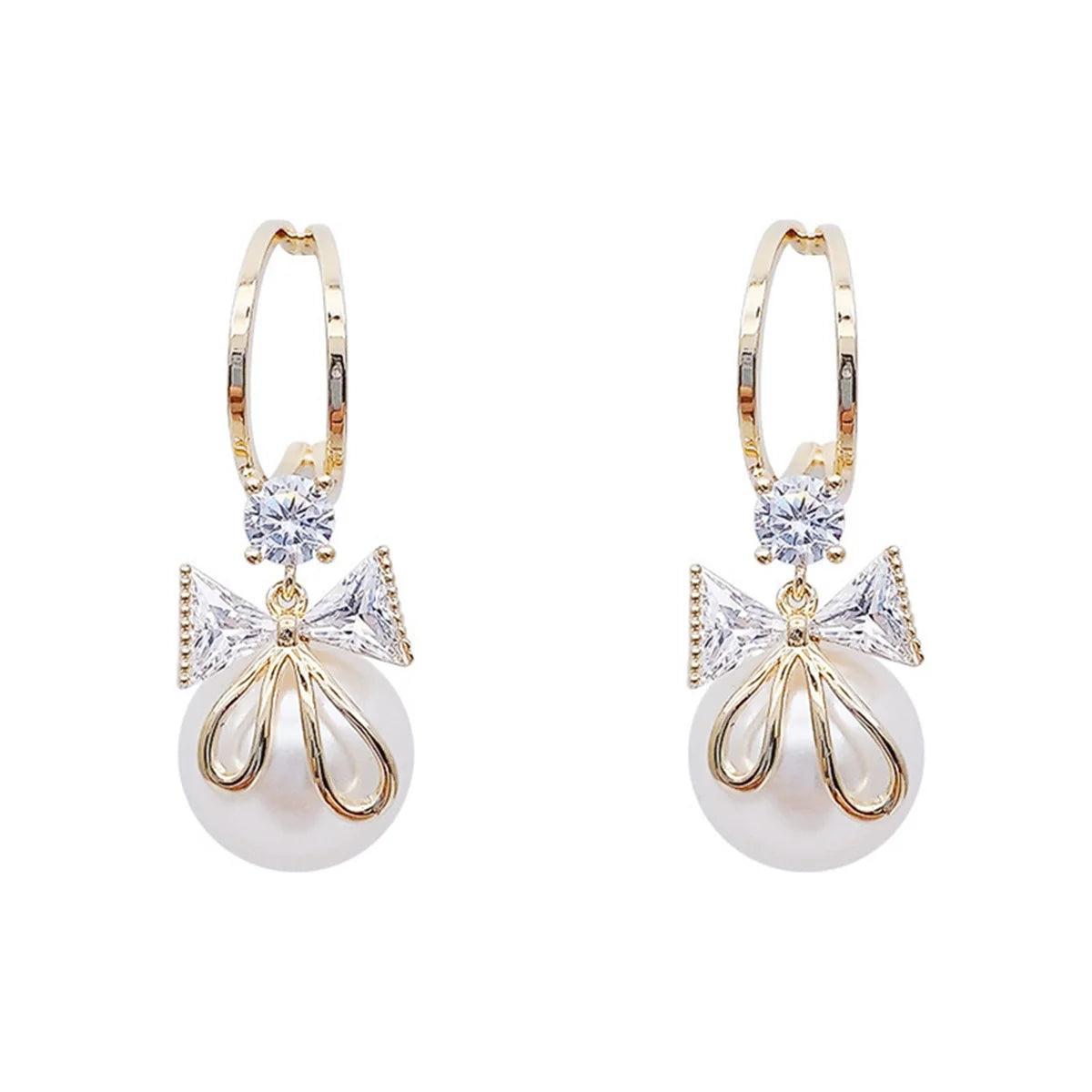 2PC Women’s Trendy Bow Earrings Set – European American Style