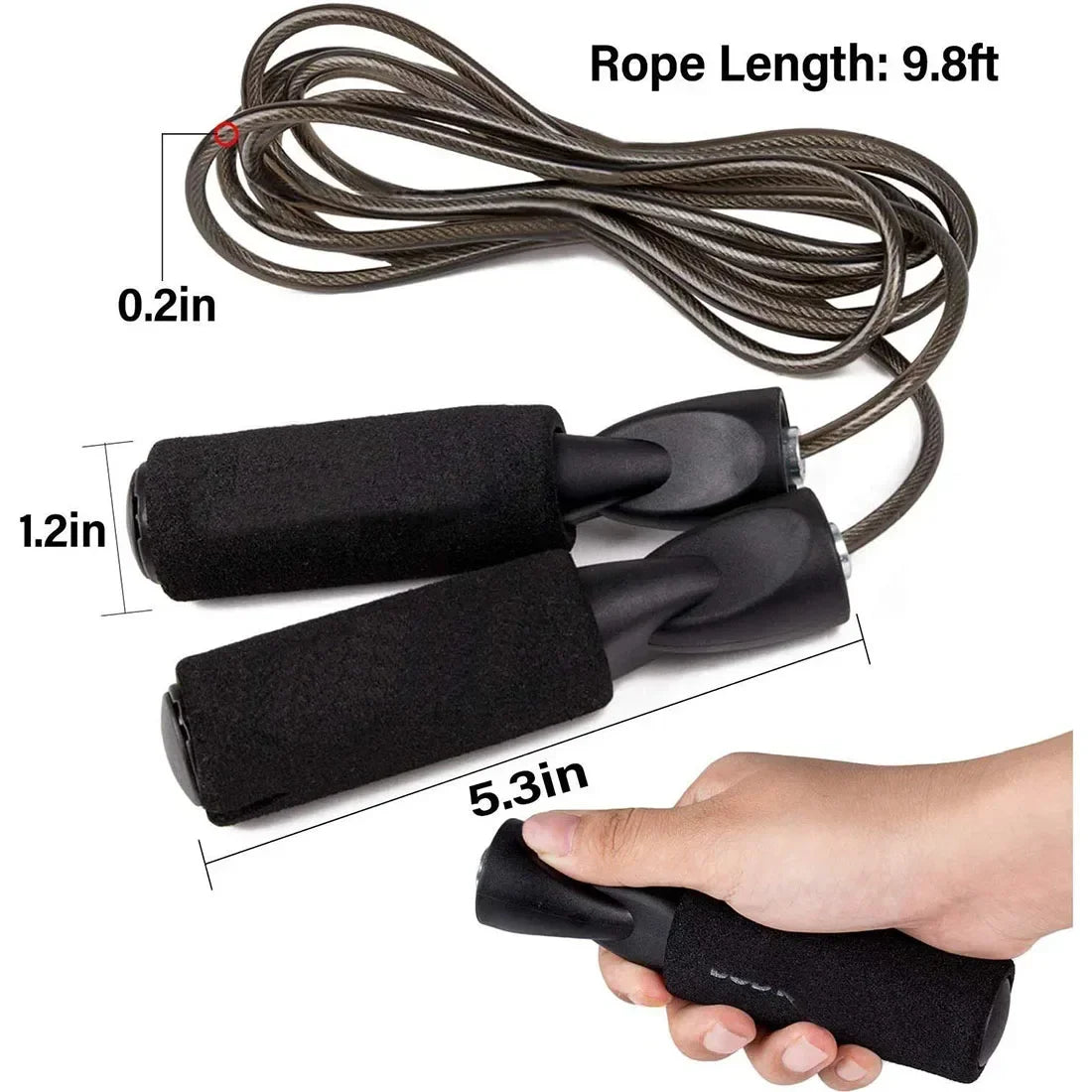 Adjustable Steel Wire Speed Jump Rope – For Kids & Adults