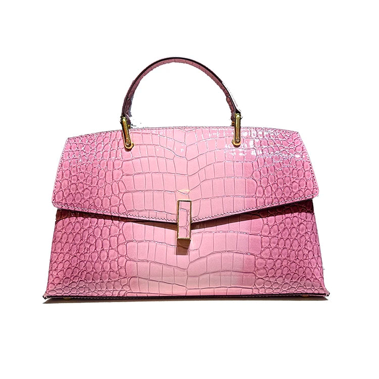 Crocelle – Luxury Croc-Pattern Shell Shoulder Bag