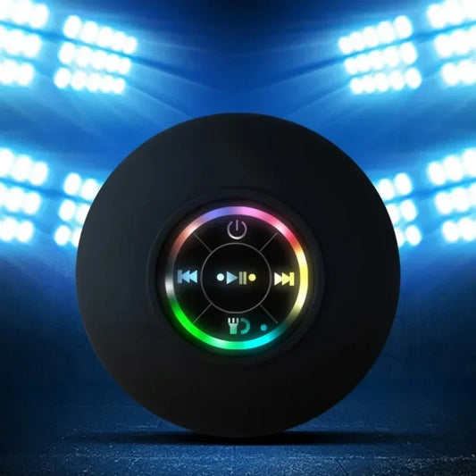 2025 Waterproof Bluetooth Shower Speaker – Portable LED Mini Speaker with Suction Cup