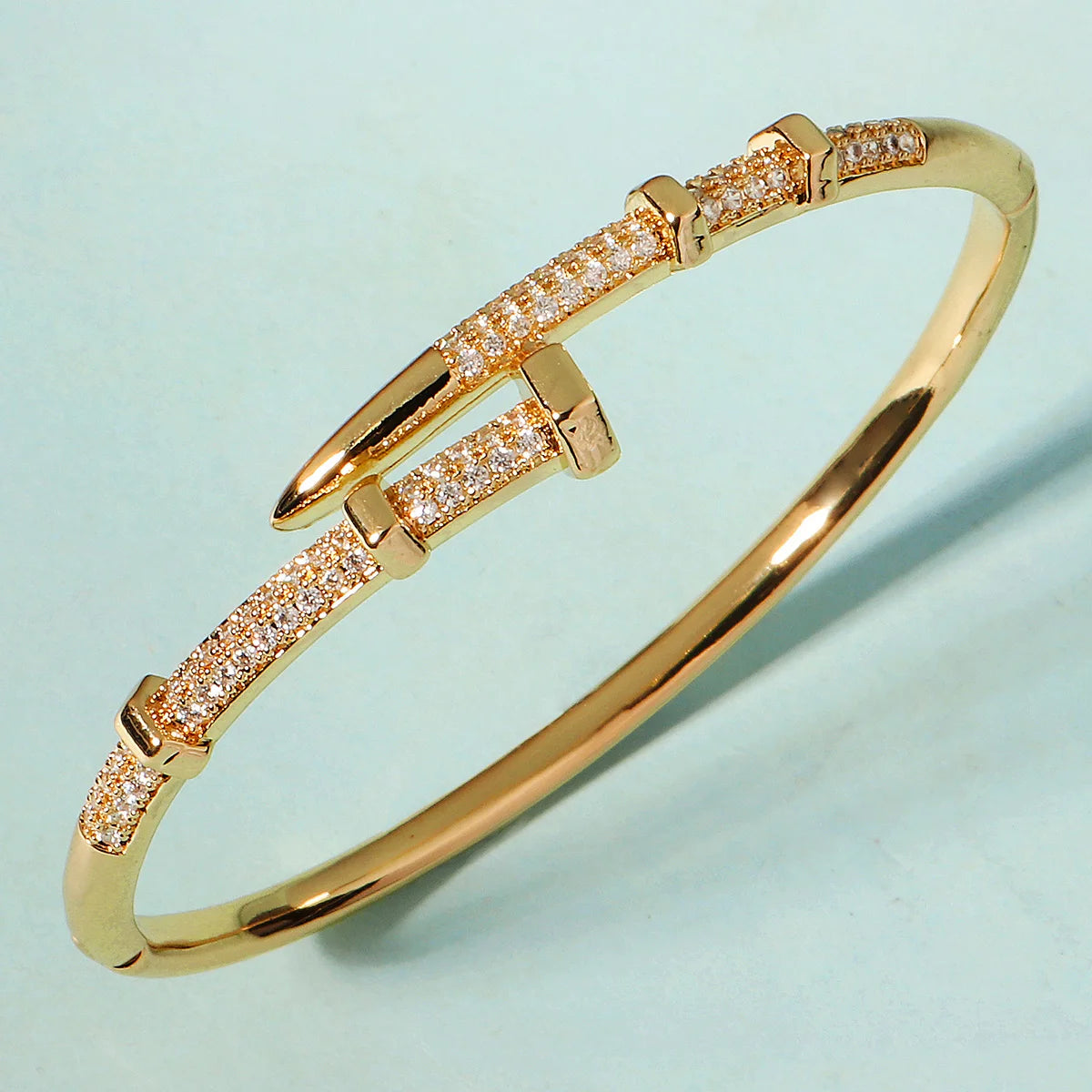 NailGlow – Classic Zircon Stainless Steel Bracelet
