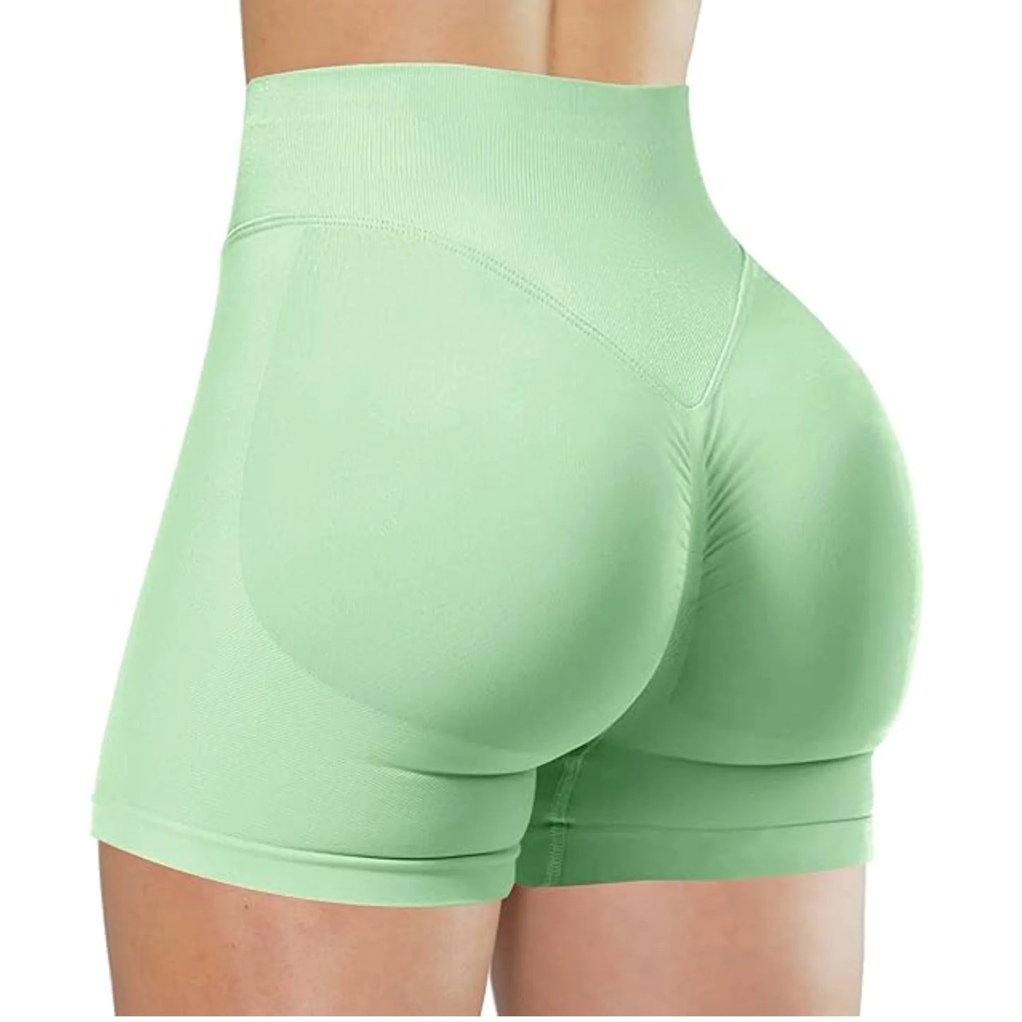 SculptFit Summer High Waist Yoga Shorts – Solid Color, Stylish & Supportive Fitness Bottoms