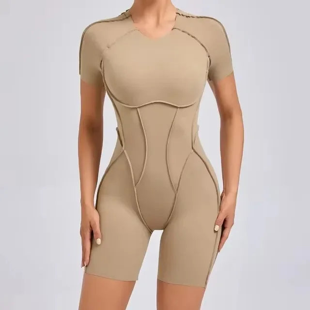 One-Piece Sexy Yoga Jumpsuit – Seamless Athletic Wear for Women