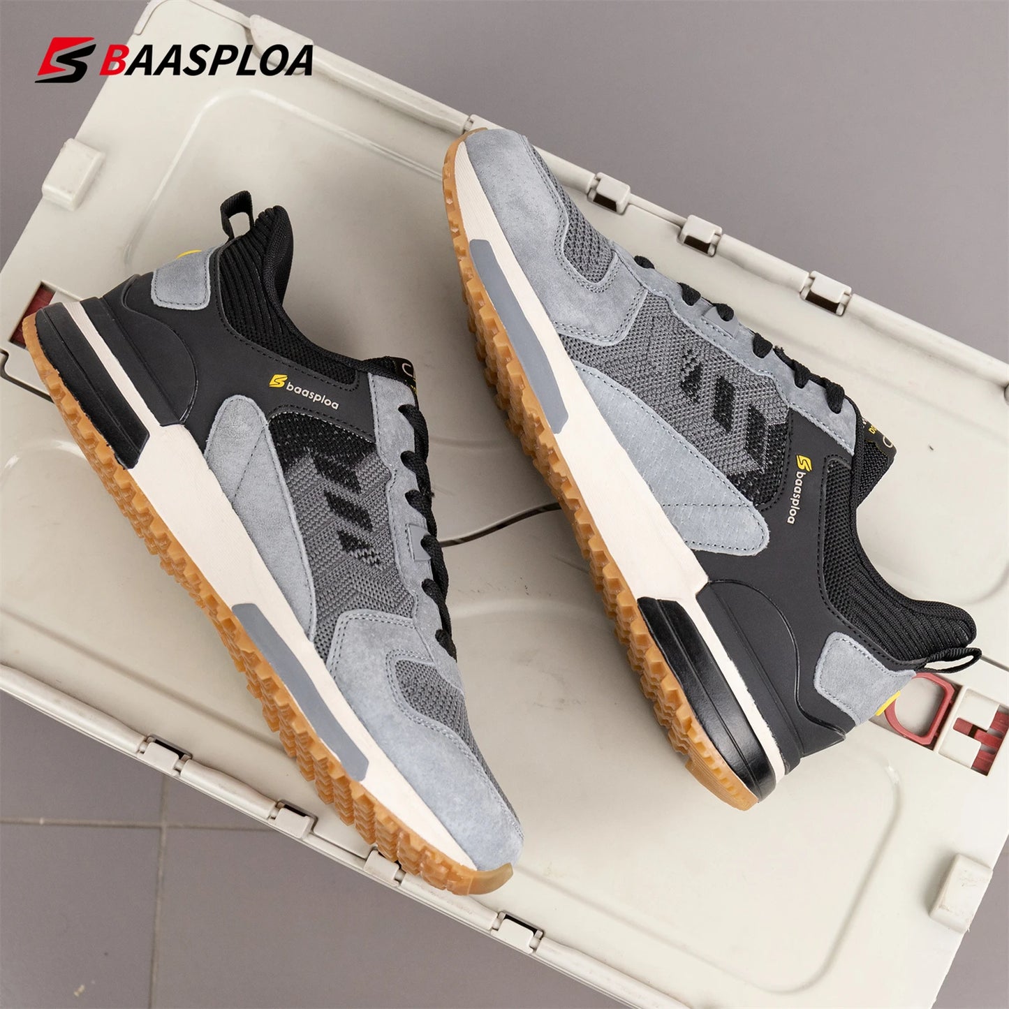Baasploa AirStep 2025 – Men’s Breathable Casual Sneakers