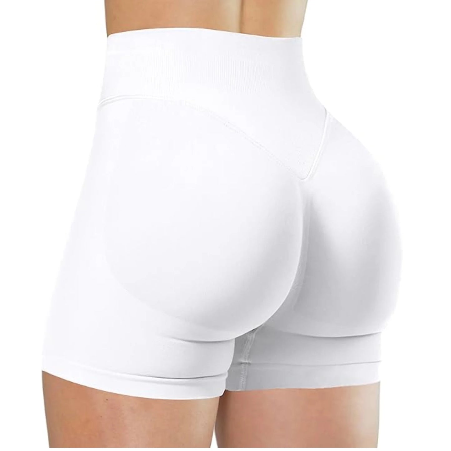 SculptFit Summer High Waist Yoga Shorts – Solid Color, Stylish & Supportive Fitness Bottoms