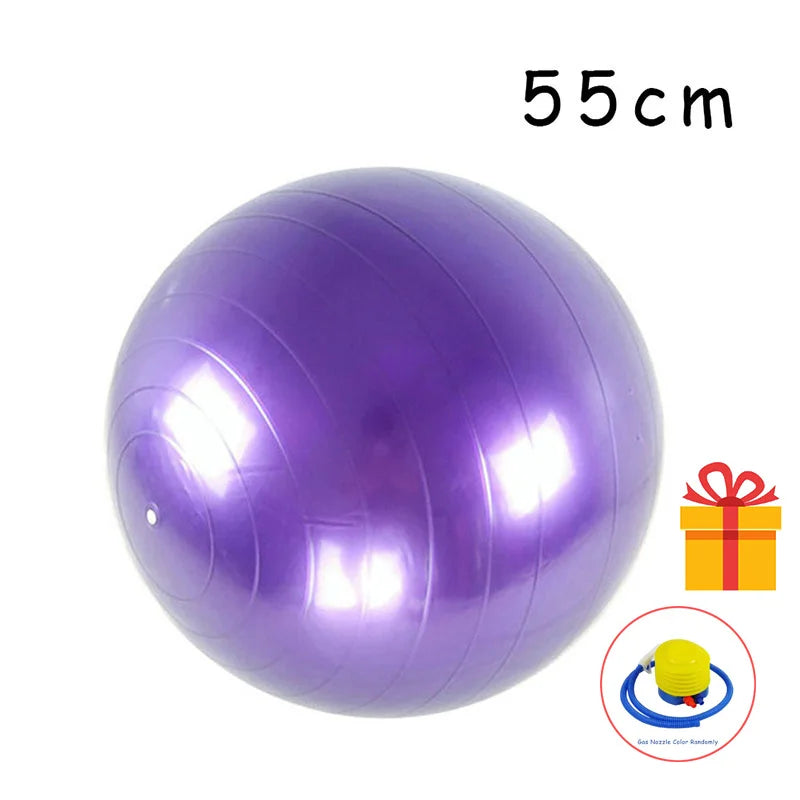 Anti-Burst Yoga Ball – PVC Balance & Exercise Ball (45–85cm)