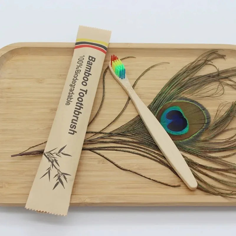 Bamboo Toothbrush – Soft Bristles for Sensitive Teeth (5pcs)