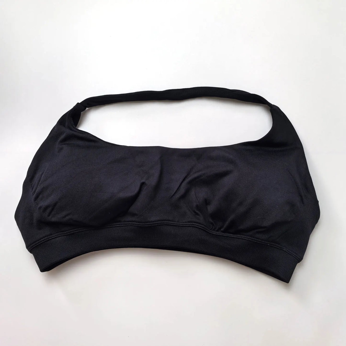 NCLAGEN Impact High-Support Seamless Sports Bra – Push-Up Halter Top with Open Back