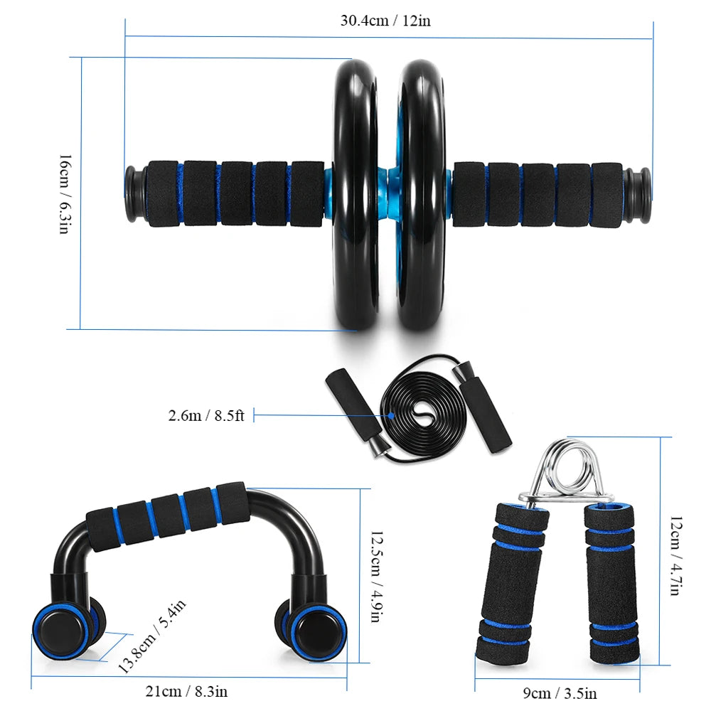 5-in-1 Ab Wheel Fitness Set – Home Workout & Core Training Kit