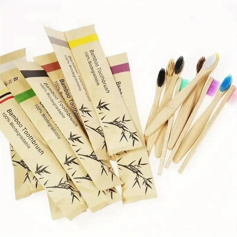 Bamboo Toothbrush – Soft Bristles for Sensitive Teeth (5pcs)