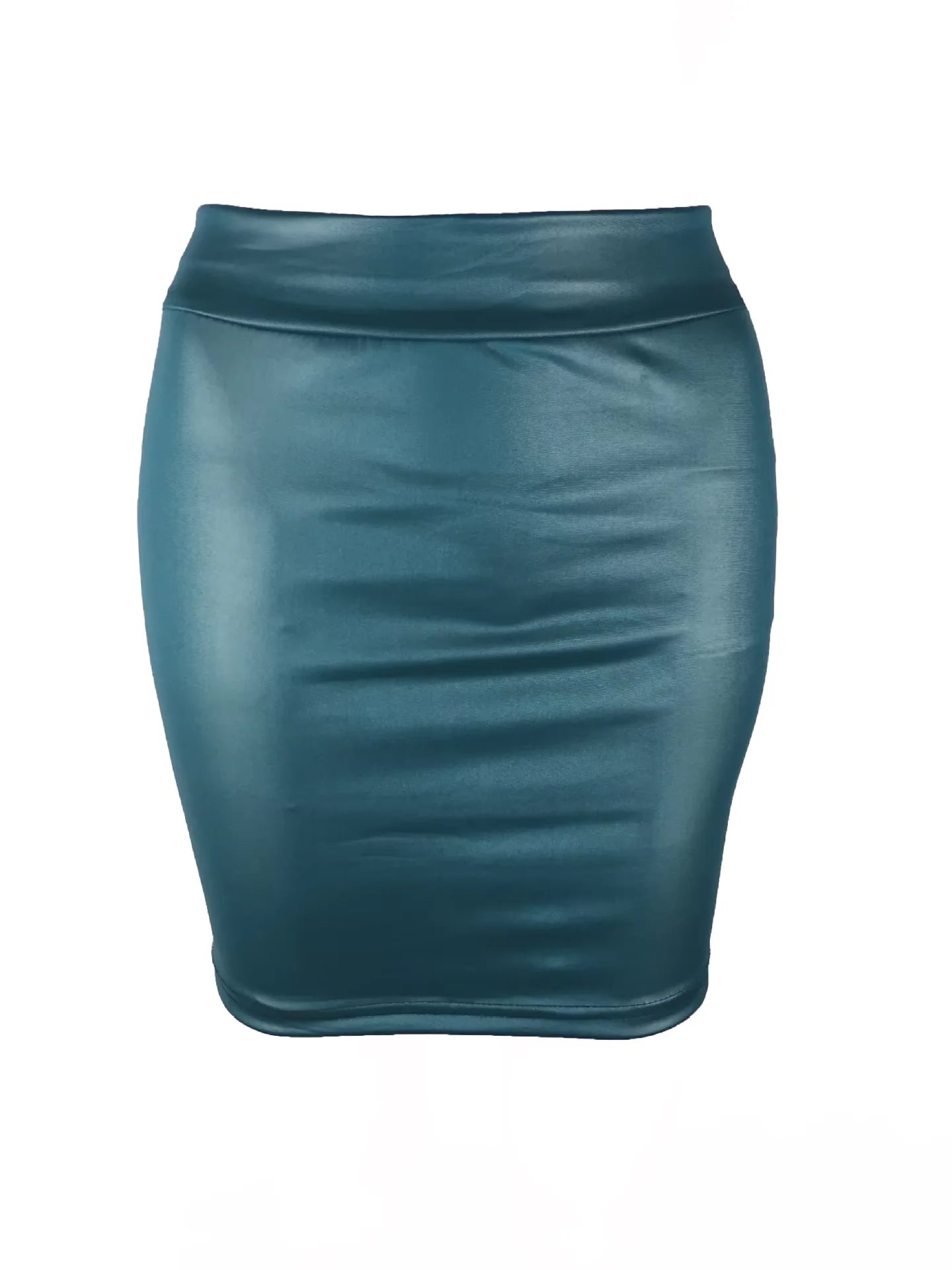 NightEdge – Women's PU Leather High Waist Mini Skirt