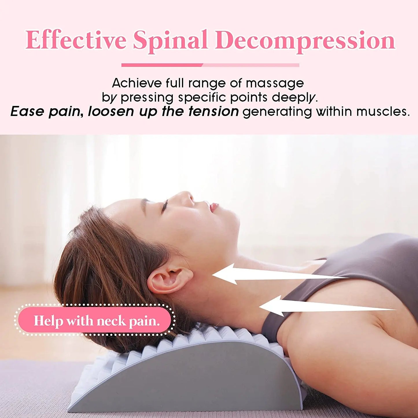 Lower Back Pain Relief Stretcher Pillow – Lumbar Support & Posture Corrector