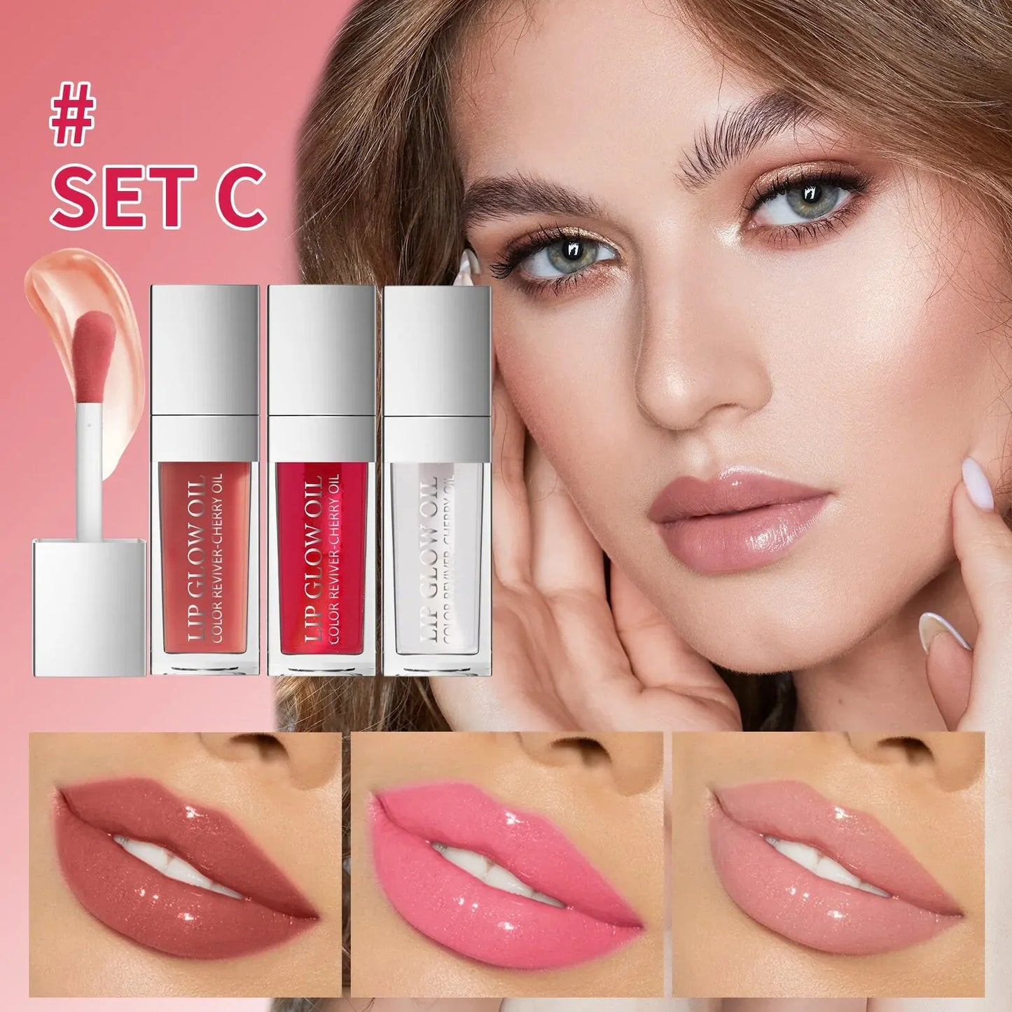 JellyGlow – Crystal Lip Oil & Plumper Set for Moisturized, Glossy Lips