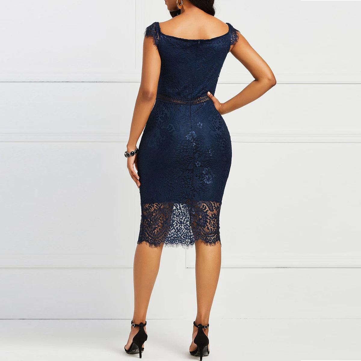 LaceCharm – Summer V-Neck Short Sleeve Dress