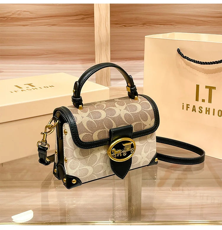 ContrastEdge – Minimalist High-End Portable Box Crossbody Bag